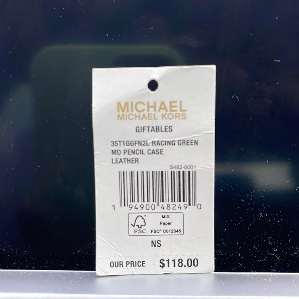 NWT MICHAEL KORS Medium Pencil Case Signature Leather Makeup Case - Picture 6 of 6